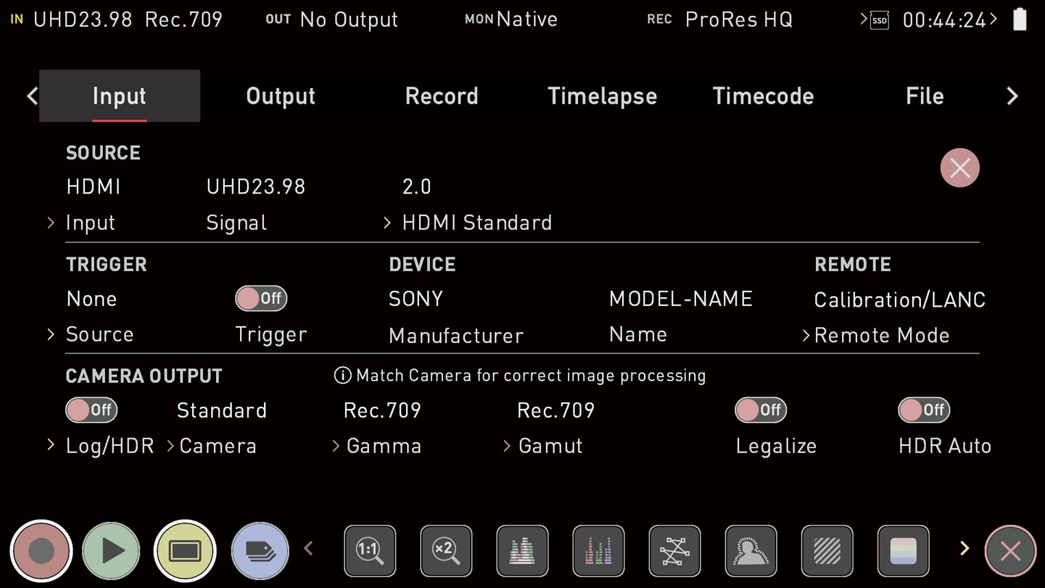 Connect Menu – Support - Atomos