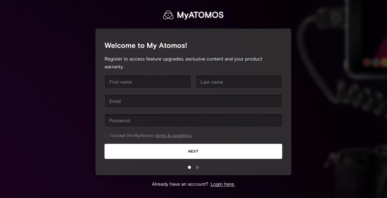 Activation Menu – Support - Atomos