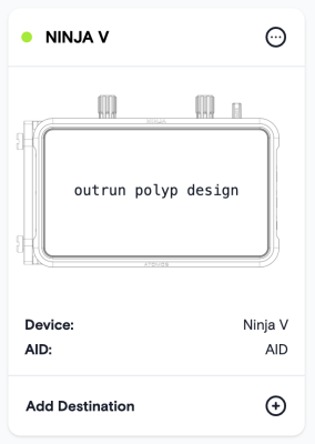 Connect Menu – Support - Atomos